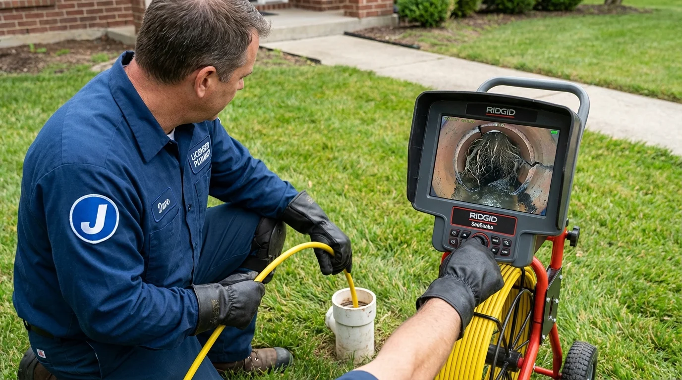 Sewer camera inspection being performed by Johns Plumbing LLC in Bay Shore
